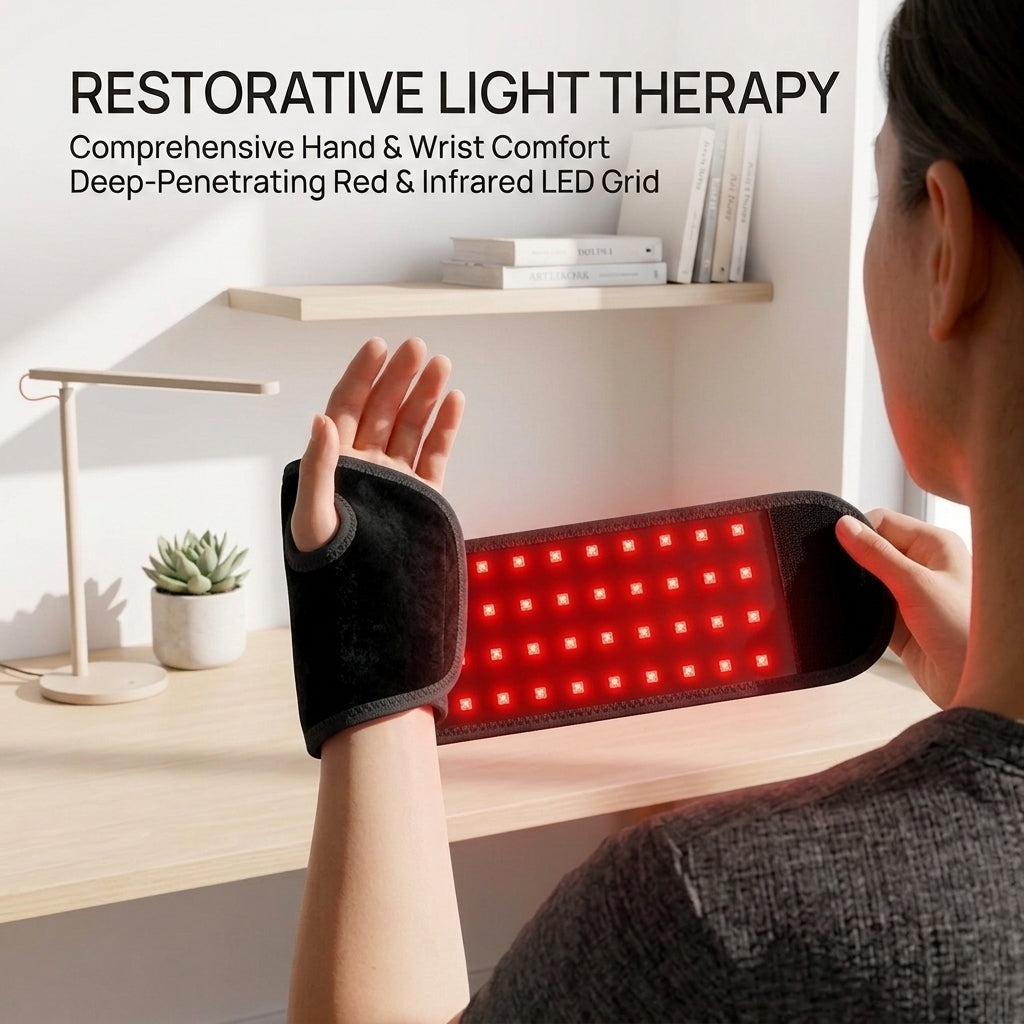 Ravlumi Daily Wrist Comfort Wrap with Red Light Therapy