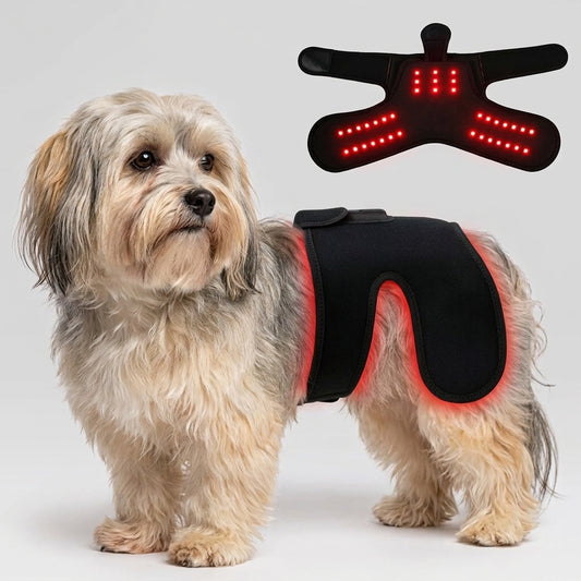 Ravlumi Pet Hip & Hind Leg Comfort Wrap with Red Light