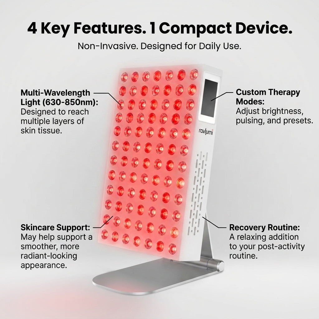 Ravlumi Pro Mini — Compact Red Light Therapy Device for Targeted Use