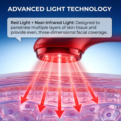 Ravlumi LED Face Mask — 630nm Red & 830nm Near-Infrared Light Therapy Skincare Device